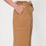 Pantalon large style cargo Safari - Café - C'EST BEAU LA VIE !