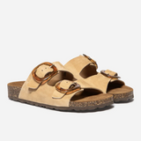 Mules plates à boucles Rayanna - Caramel - TBS FEMME