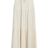 Jupe longue fluide volantée Objsanne - Beige - OBJECT