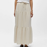 Jupe longue fluide volantée Objsanne - Beige - OBJECT