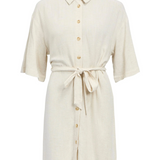 Robe chemise courte ample ceinturée Objsanne - Gris - OBJECT