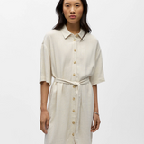 Robe chemise courte ample ceinturée Objsanne - Gris - OBJECT