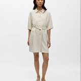 Robe chemise courte ample ceinturée Objsanne - Gris - OBJECT