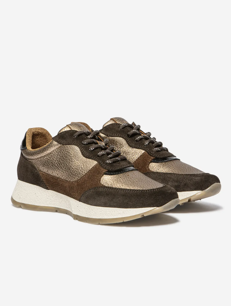 Tennis EULALIE TBS chocolat et bronze – vue de la paire