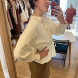 Cardigan chic à manches bouffantes boutons dorés  - DES PETIS HAUTS