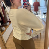 Cardigan chic à manches bouffantes boutons dorés  - DES PETIS HAUTS