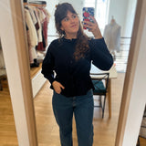 Cardigan chic à manches bouffantes boutons dorés  - DES PETIS HAUTS