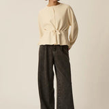 Cardigan chic à manches bouffantes boutons dorés  - DES PETIS HAUTS