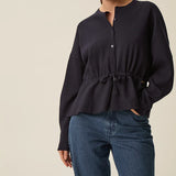 Cardigan chic à manches bouffantes boutons dorés  - DES PETIS HAUTS