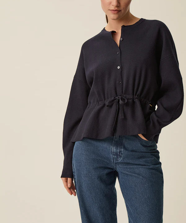 Cardigan chic à manches bouffantes boutons dorés  - DES PETIS HAUTS