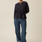 Cardigan chic à manches bouffantes boutons dorés  - DES PETIS HAUTS