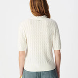 Cardigan en tricot torsadé à manches courtes B317235 - Ecru - IKKS WOMEN