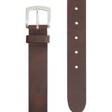 Ceinture en cuir véritable largeure 3.5cm - Marron - PETROL INDUSTRIES HOMME