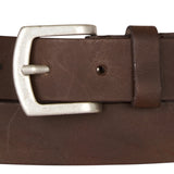 Ceinture en cuir véritable largeure 3.5cm - Marron - PETROL INDUSTRIES HOMME