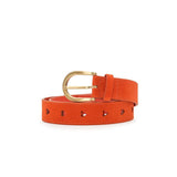 Ceinture en daim à cœurs ajourés Cut It Out Heart - Tangerine - FABIENNE CHAPOT