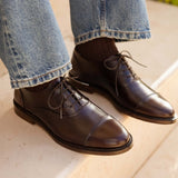 Chaussures Richelieu homme luxe en cuir Django - Bison - BOBBIES HOMME