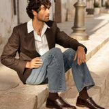 Chaussures Richelieu homme luxe en cuir Django - Bison - BOBBIES HOMME