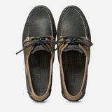 Chaussures bateau à lacets en cuir Phenis - Marine Tan - TBS HOMME
