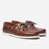 Chaussures bateau en cuir Phenis - Acajou - TBS HOMME