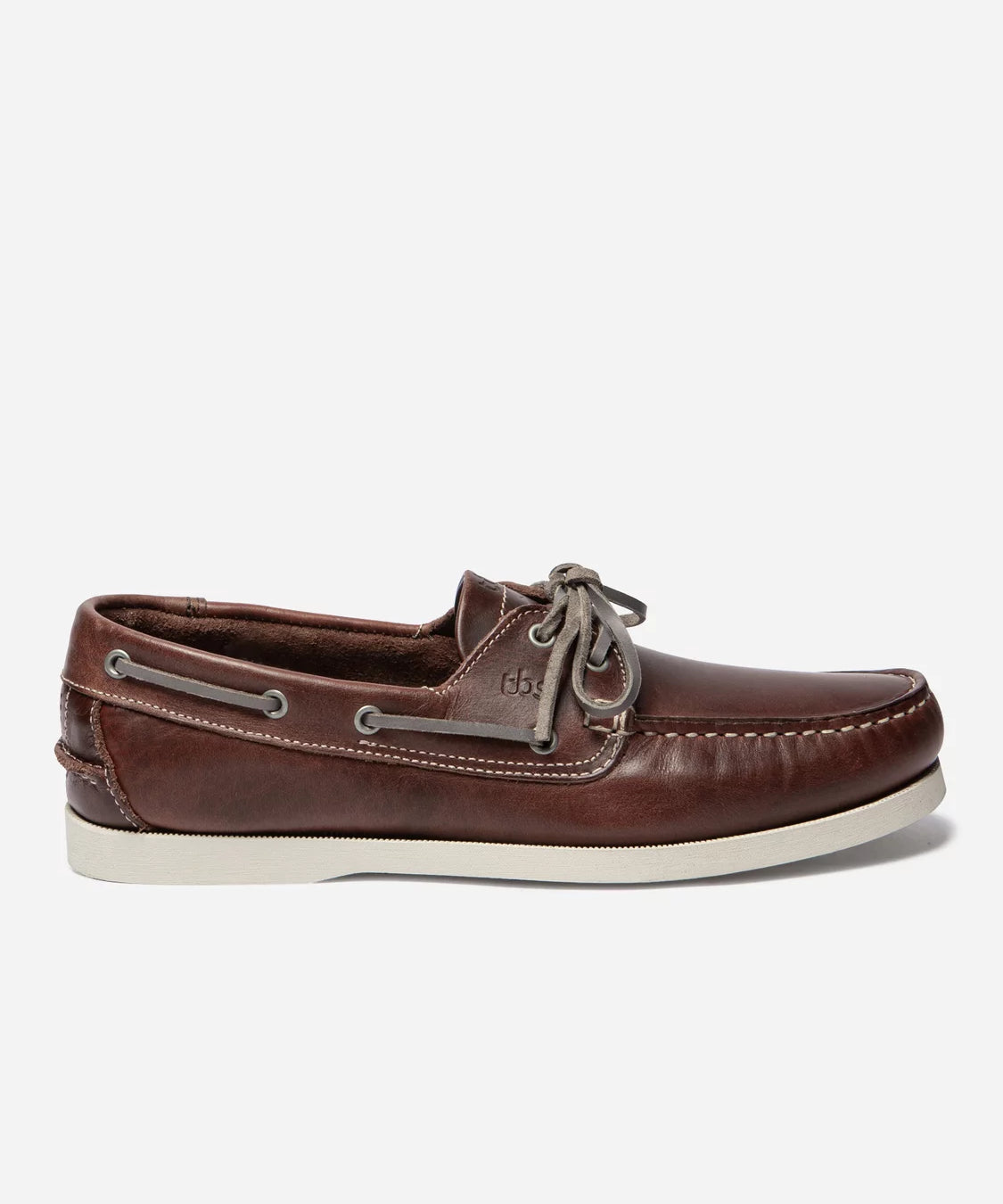 Chaussures bateau en cuir Phenis - Acajou - TBS HOMME