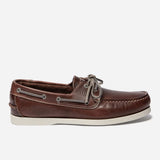 Chaussures bateau en cuir Phenis - Acajou - TBS HOMME