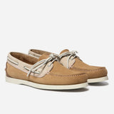 Chaussures bateau en cuir à lacets Phenis - Tan & Beige - TBS HOMME