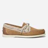 Chaussures bateau en cuir à lacets Phenis - Tan & Beige - TBS HOMME