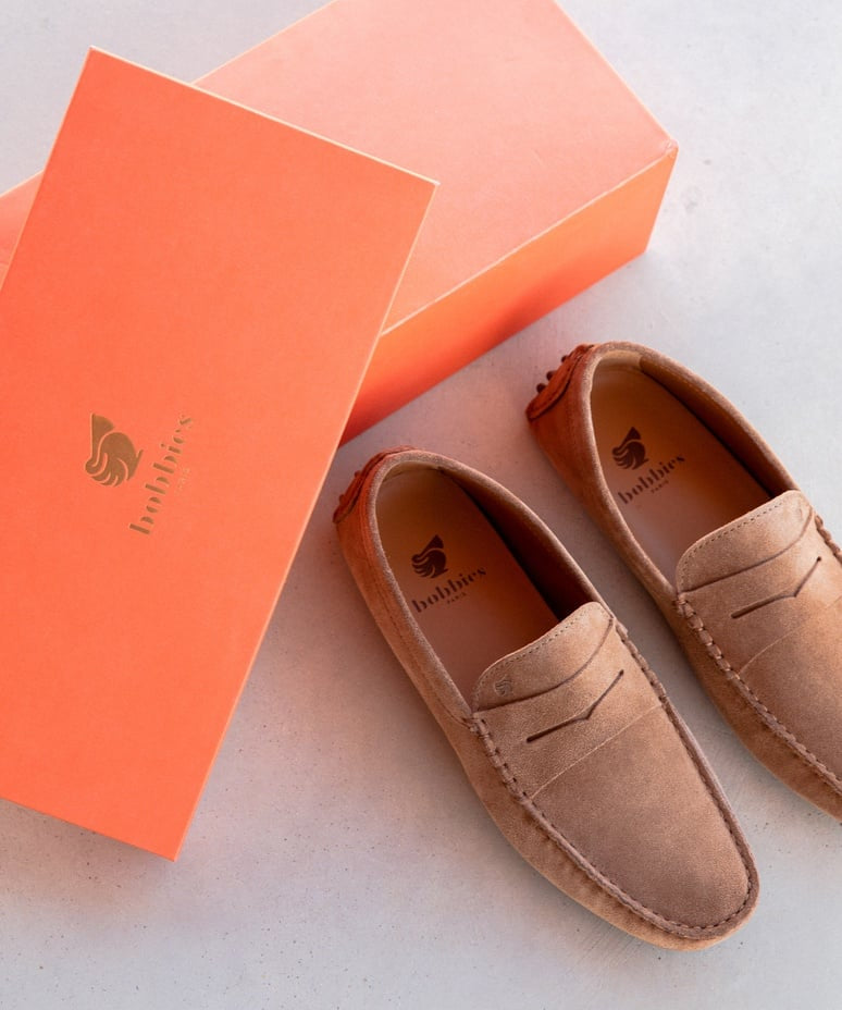 Chaussures bateau en daim pour homme Lewis - Antilope - BOBBIES HOMME