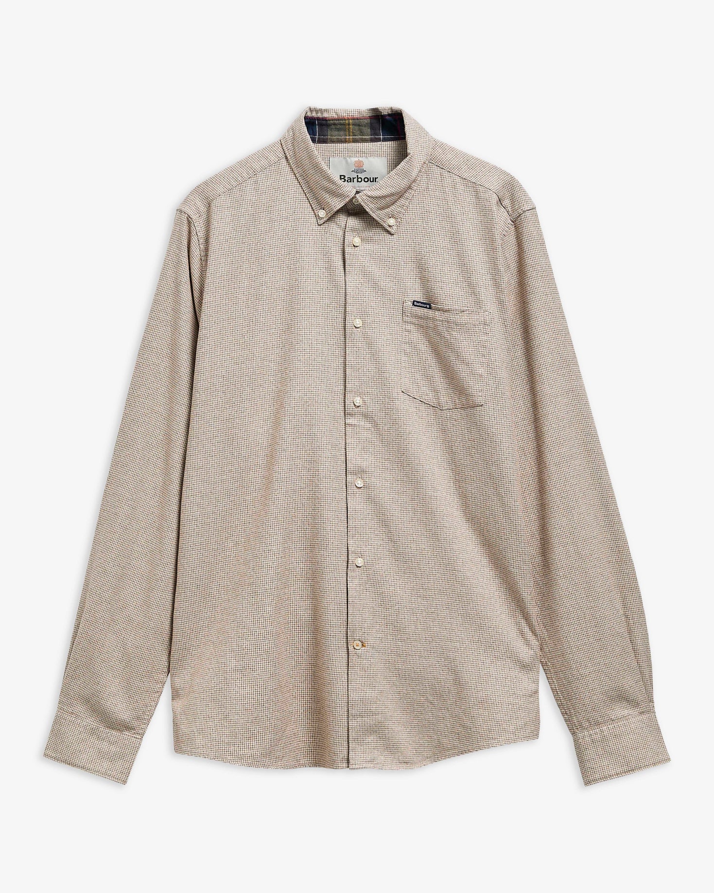 Photo a plat de la chemise en coton pierre Turner Tailored BARBOUR HOMME avec col boutonne