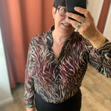 Chemise en voile imprimé zèbre - noire - IKKS