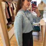 Chemise jean à patte volantée Lassa - Bleach - DES PETITS HAUTS