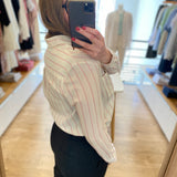 Chemise rayée chic avec fils brillants Tinette - Glossy pivoine - DES PETITS HAUTS