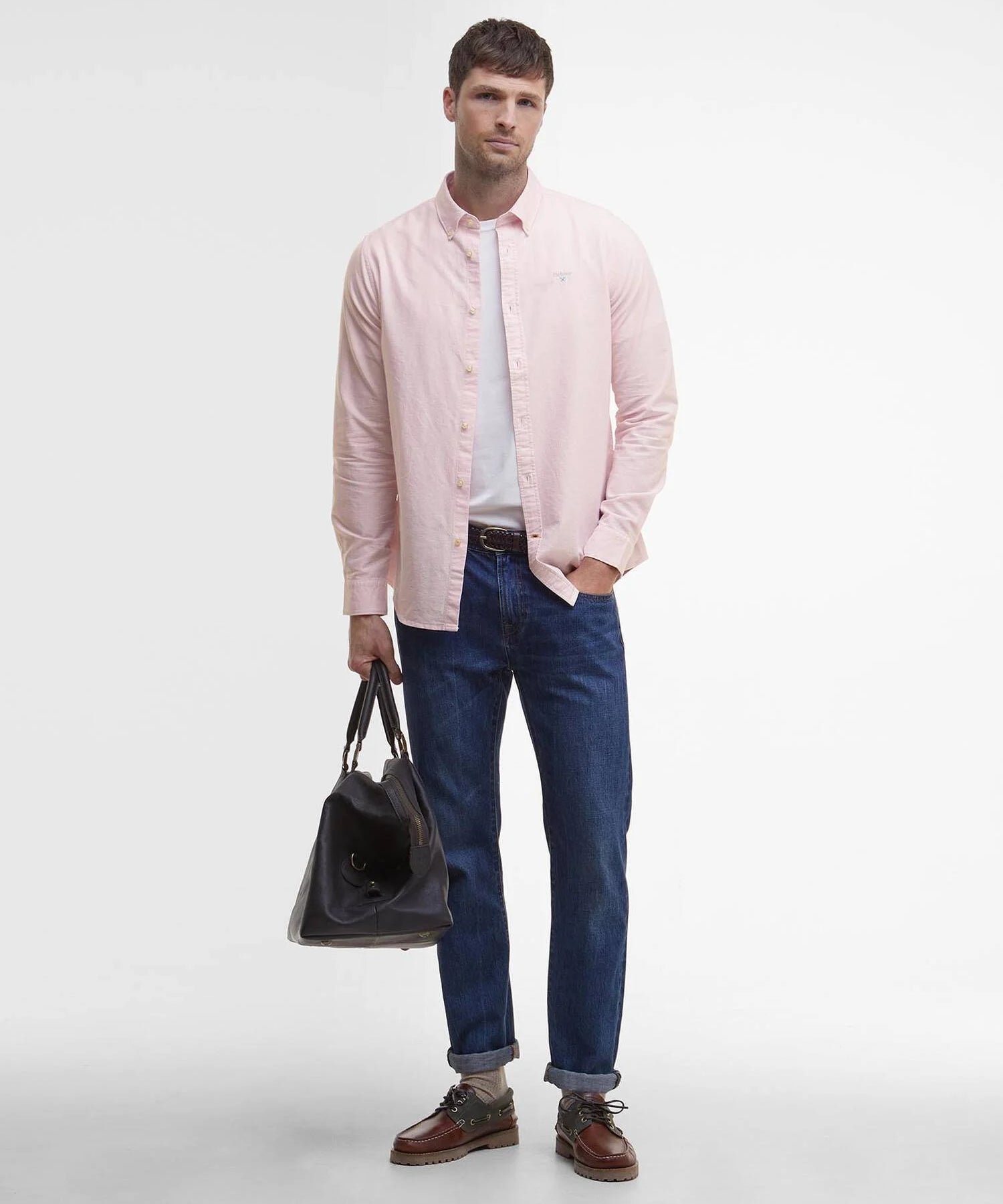 Chemise ajustée rayée en pur coton Oxtown - BARBOUR HOMME