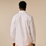 Chemise ajustée stretch avec motif subtil Adict - Blanc - SUN VALLEY HOMME