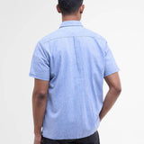 Chemise à manches courtes en lin Nelson - Bleu - BARBOUR HOMME