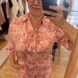 Chemise à rayures froncée Leony - Rose - SUNCOO FEMME