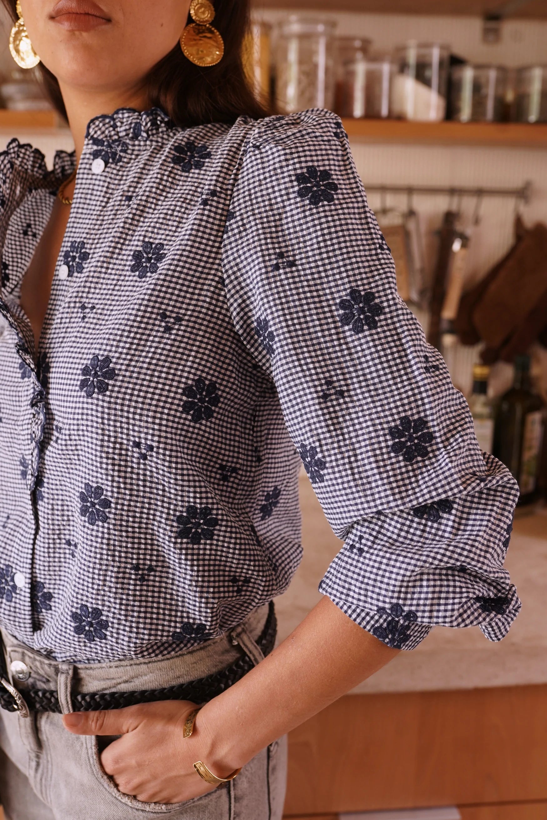 chemise brodée Summer détails