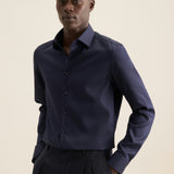 Chemise d'affaires ajustée pour homme - Bleu marine - SEIDENSTICKER
