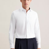Chemise d'affaires unie cintrée pour homme - Blanc - SEIDENSTICKER