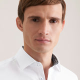 Chemise d'affaires unie cintrée pour homme - Blanc - SEIDENSTICKER