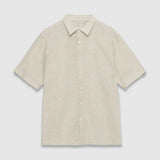 Chemise droite homme en lin à manches courtes M312433 - Beige rose - IKKS MEN
