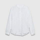 Chemise en lin pour homme à col mao M312013 - Blanc - IKKS MEN