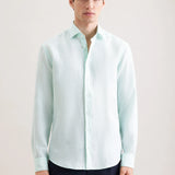 Chemise en lin cintrée pour homme 01.850150 - Vert menthe - SEIDENSTICKER