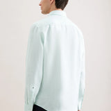 Chemise en lin cintrée pour homme 01.850150 - Vert menthe - SEIDENSTICKER