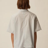 Chemise festonnée style pyjama du jour Rebeka - Celeste - DES PETITS HAUTS