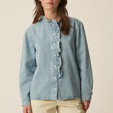 Chemise jean à patte volantée Lassa - Bleach - DES PETITS HAUTS