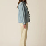 Chemise jean à patte volantée Lassa - Bleach - DES PETITS HAUTS