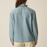 Chemise jean à patte volantée Lassa - Bleach - DES PETITS HAUTS