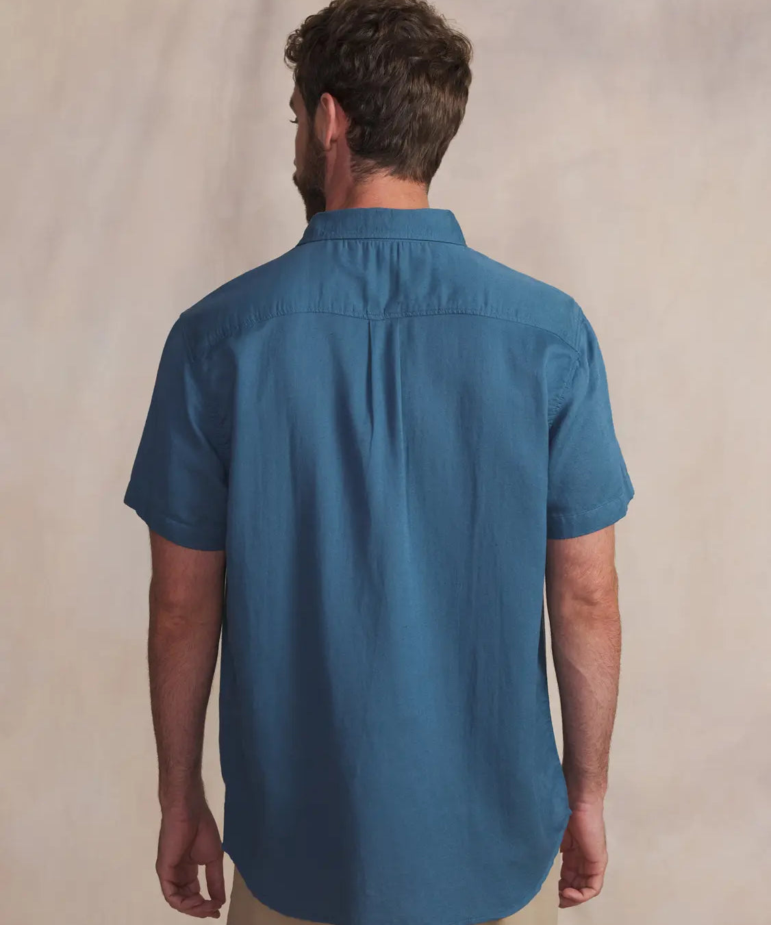 Chemise légère à manches courtes Yacincha - Bleu régate - TBS HOMME