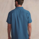 Chemise légère à manches courtes Yacincha - Bleu régate - TBS HOMME
